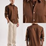 BROWN LINEN SHIRT