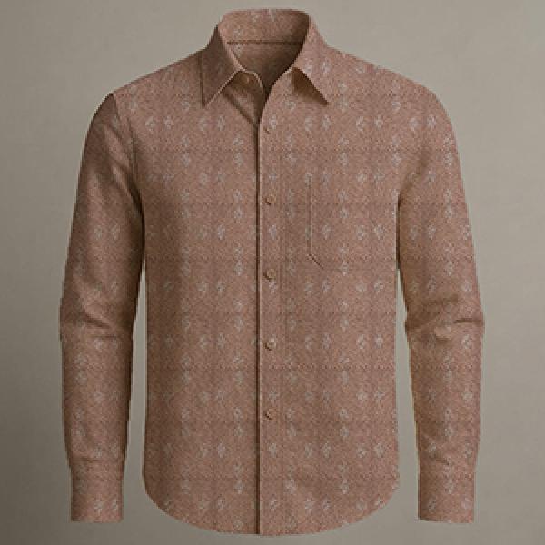 TEXTURED CHECKS COTTON SHIRT