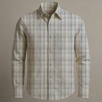 TEXTURED  CHECKS COTTON SHIRT