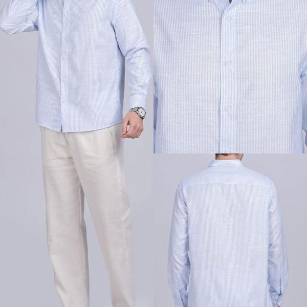 SKY BLUE LINEN SHIRT